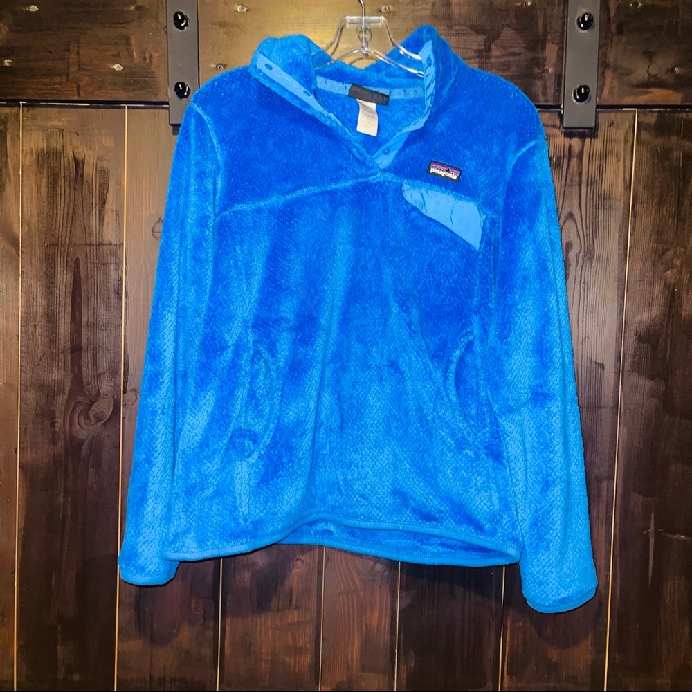 Patagonia Bright Blue Fleece Pullover Jacket
